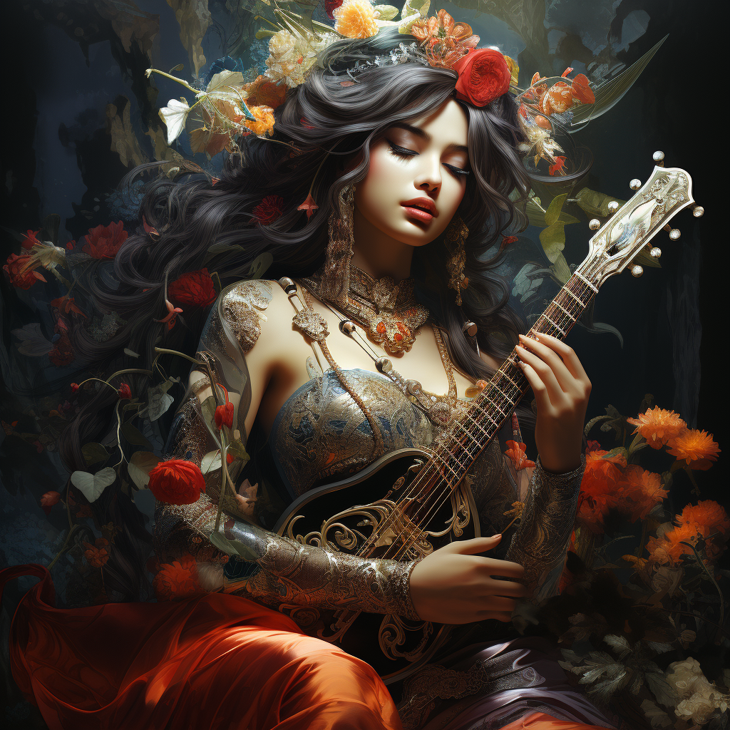 Beautiful-girl-playing-guitar-in-deep-love